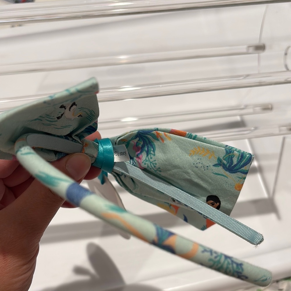Janie and Jack x Disney The Little Mermaid Bow Headband NWT - Picture 6 of 7